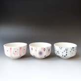 AL kommen trio, ingelegd porselein, h.7xd.12cm, TerraDelft
