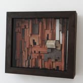 Home for the Homeless 2601, H.23x25,5x6cm, Keramiek, Lijst Glas