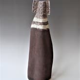 PB21-8 Small Figure Vessel 2021, stoneware clays, porcelain inlays, glaze, h.58x19x11cm, TerraDelft 1