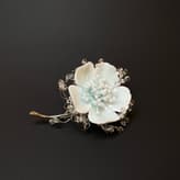 5 Celadon Brooch, 4x7x9 Cm, Terra Delft