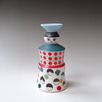 L L2507 B Candlestick, H.22,5xd.11cm, Terra Delft, No.1
