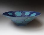 Z X2504 Schaal Blauw Groen Goud, H.11xd.35cm, Terra Delft 1