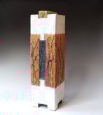 25 D4 Zomertuin Hoge Doos, H.52x14,5x14,5cm, Raku Keramiek Glas 2 Terra Delft