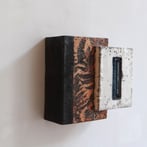 25 D2 Varen Wand Doos, H.22x24x10,5cm, Raku Keramiek Glas 3 Terra Delft