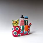 L L2509 a Tiger and Lover, H.16x20x7cm, Terra Delft, No.2