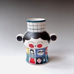 L L2515 Baby Vase, H.18,5x18,5x11, Terra Delft, No.2
