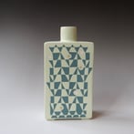 Al V 16 32 Fles, Ingelegd Porselein, H.24,5x12x6cm Terra Delft 1