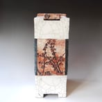 25 D3 Vlinderstruik Doos, H.39,5x18x16cm, Raku Keramiek Glas 4 Terra Delft