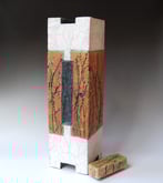 25 D4 Zomertuin Hoge Doos, H.52x14,5x14,5cm, Raku Keramiek Glas 3 Terra Delft