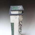 25 D5 Vlinderstruik Hoge Doos, H.54x15x15cm, Raku Keramiek Glas 4 Terra Delft