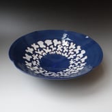 Z X2502 Schaal Blauw Wit Goud, H.10xd.35,5cm, Terra Delft 2
