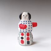 L L2513 Object Dog, H.17x11x6cm, Terra Delft, No.1