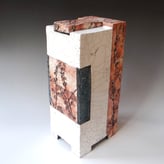 25 D3 Vlinderstruik Doos, H.39,5x18x16cm, Raku Keramiek Glas 3 Terra Delft