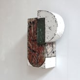 25 D1 Helenium Wand Doos, H.30x21,5x10cm, Raku Keramiek Glas 2 Terra Delft