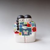 L L2508 a Family, H.16x15x7cm, Terra Delft, No.1