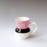 L L2518 Cup, H.10x13x8, Terra Delft, No.1