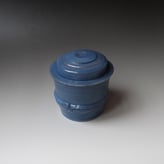 Z X1902 Dekselpot Blauw Goud, H.13xd.13cm, Terra Delft 2