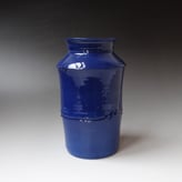 Z X2402 Vaas, Glanzend Blauwgroen, H.21xd.13,5cm, Terra Delft 1