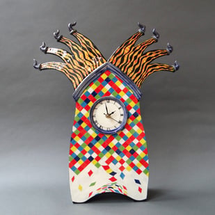 R E2504 the Jester, H.51x42x9cm., Hand Decorated Glazed Earthenware, Terra Delft1