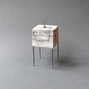 S K25 8 Doosje, Keramiek Metaal Glas, H.17x8x6cm, Terra Delft2