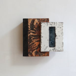 25 D2 Varen Wand Doos, H.22x24x10,5cm, Raku Keramiek Glas 1 Terra Delft