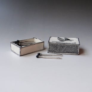 K M2508 D Box of Matches 'swallow Strike', 2025, Porcelain, H.14x5,5x3cm, Terra Delft1
