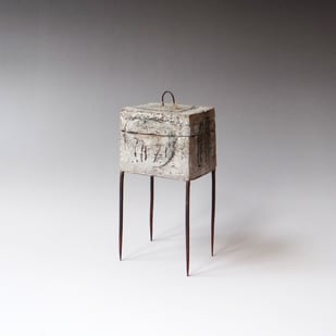 S K25 1 Doosje, Keramiek Metaal Glas, H.19x8,5x6,5cm, Terra Delft 2