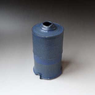 Z X2401 Flesvorm Blauwgroen Mat, H.31,5xd.12cm, Terra Delft 2