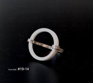 19-14-Ring1-element-h.25xd.24x28cm-porcelain-silver-size-20-TerraDelft-1