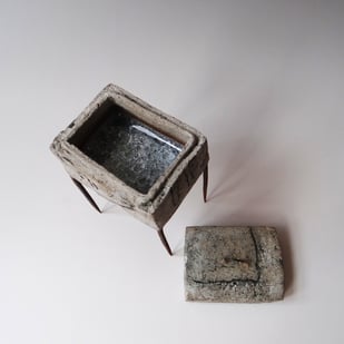 S K25 1 Doosje, Keramiek Metaal Glas, H.19x8,5x6,5cm, Terra Delft 4