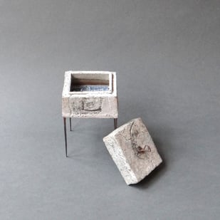 S K25 8 Doosje, Keramiek Metaal Glas, H.17x8x6cm, Terra Delft4