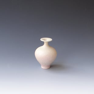 H S2508 Minivaasje, Porselein Kristalglazuur,h.9xd.7cm