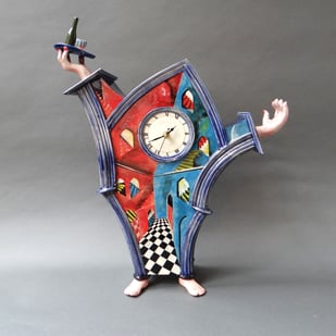 R E2501 the Waiter, H.55x46x15cm., Hand Decorated Glazed Earthenware, Terra Delft1