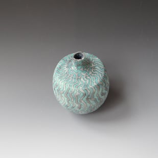 P B2503 Grey Green Vessel, 2025, H.16xd.11cm., Stoneware, Terra Delft2