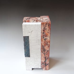 25 D3 Vlinderstruik Doos, H.39,5x18x16cm, Raku Keramiek Glas 1 Terra Delft