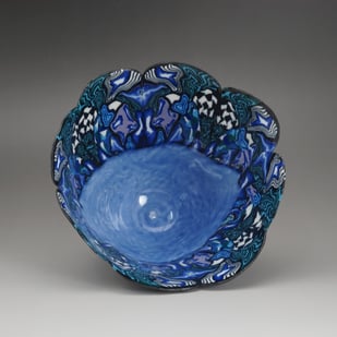 2415 Rhapsody in Blue 2, h.10xd.14cm, porselein 3