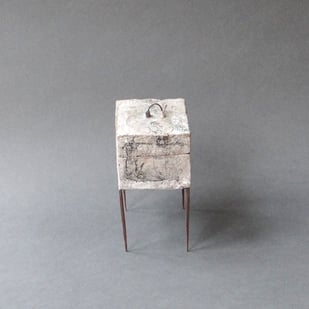 S K25 6 Doosje, Keramiek Metaal Glas, H.18x8x8cm, Terra Delft2