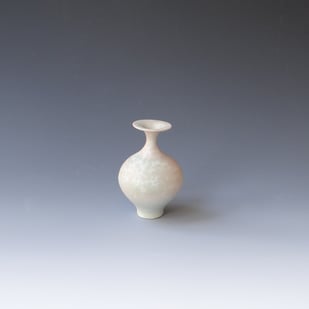 H S2505 Minivaasje, Porselein Kristalglazuur,h.9xd.6,5cm