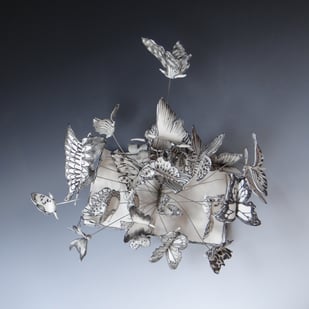 K M2501 Butterfly Book, 2025, 26x31x26cm, Porcelain Metal Wire, Terra Delft4