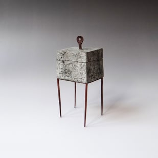 S K25 5 Doosje, Keramiek Metaal Glas, H.19x8x8cm, Terra Delft 2