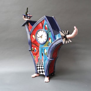R E2501 the Waiter, H.55x46x15cm., Hand Decorated Glazed Earthenware, Terra Delft2