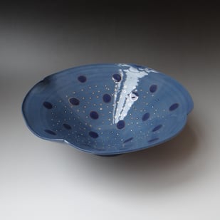 Z X2501 Schaal Blauw Goud, H.11xd.32cm, Terra Delft 2