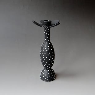 LK-KFM4 kandelaar medium, h.18cm, steengoed, TerraDelft