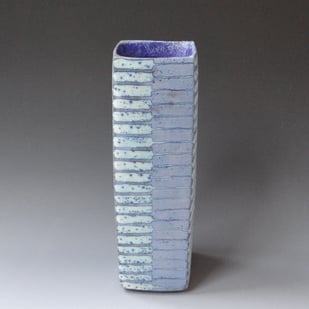 P B2509 Square Dark Blue Vessel, 2025, H.30x9x9cm., Stoneware, Terra Delft1