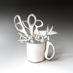 K M2510 Cup of 5 Scissors, 2025, Porcelain, Terra Delft3