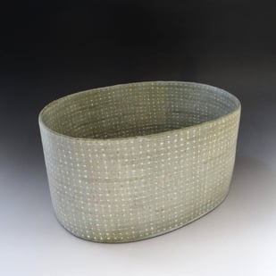 Y S2606 Oval Container, 2025, Stoneware, H.18x35,5x18cm, Terra Delft 5