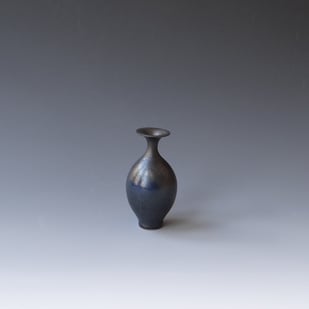 H S2525 Minivaasje, Porselein Kristalglazuur,h.9,5xd.4,5cm