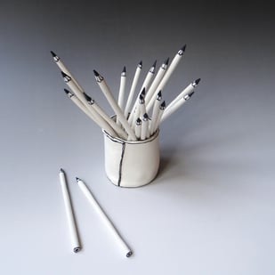 K M2506 Cup of Pencils, 2025, Porcelain, H.19xd.18cm, Terra Delft2