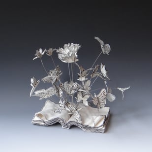 K M2501 Butterfly Book, 2025, 26x31x26cm, Porcelain Metal Wire, Terra Delft1