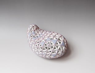 Bv R19 3, Fruit, 2018, Porcelain Blue   Red   White, H.14x22x14cm, 2, Terra Delft